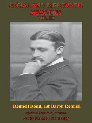 cover image of Social And Diplomatic Memories, 1884-1919